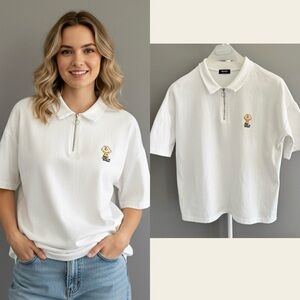 Charlie Brown Graphic Peanut Snoopy White Oversized Relaxed Fit T Shirt Tee XL